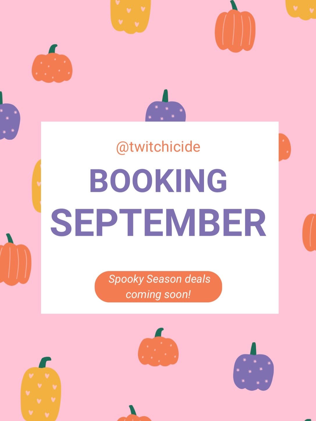 My September books are open!